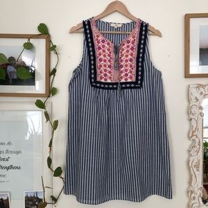 Navy and white dress